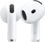 Apple AirPods 4 Wireless Earbuds, Bluetooth Headphones, Personalized Spatial Audio, Sweat and Water Resistant, USB-C Charging Case, H2 Chip, Up to 30 Hours of Battery Life, Effortless Setup for iPhone