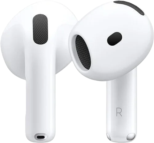 Apple AirPods 4 Wireless Earbuds, Bluetooth Headphones, Personalized Spatial Audio, Sweat and Water Resistant, USB-C Charging Case, H2 Chip, Up to 30 Hours of Battery Life, Effortless Setup for iPhone