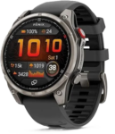 Garmin fēnix® 8 – 51 mm, AMOLED, Sapphire, Premium Multisport GPS Smartwatch, Long-Lasting Battery Life, Dive-Rated, Built-in LED Flashlight, Titanium with Spark Orange/Graphite Band