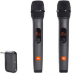 JBL Wireless Two Microphone System with Dual-Channel Receiver, Black