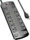 Power Strip, ALESTOR Surge Protector with 12 Outlets and 4 USB Ports, 6 Feet Extension Cord (1875W/15A), 2700 Joules, ETL Listed, Black